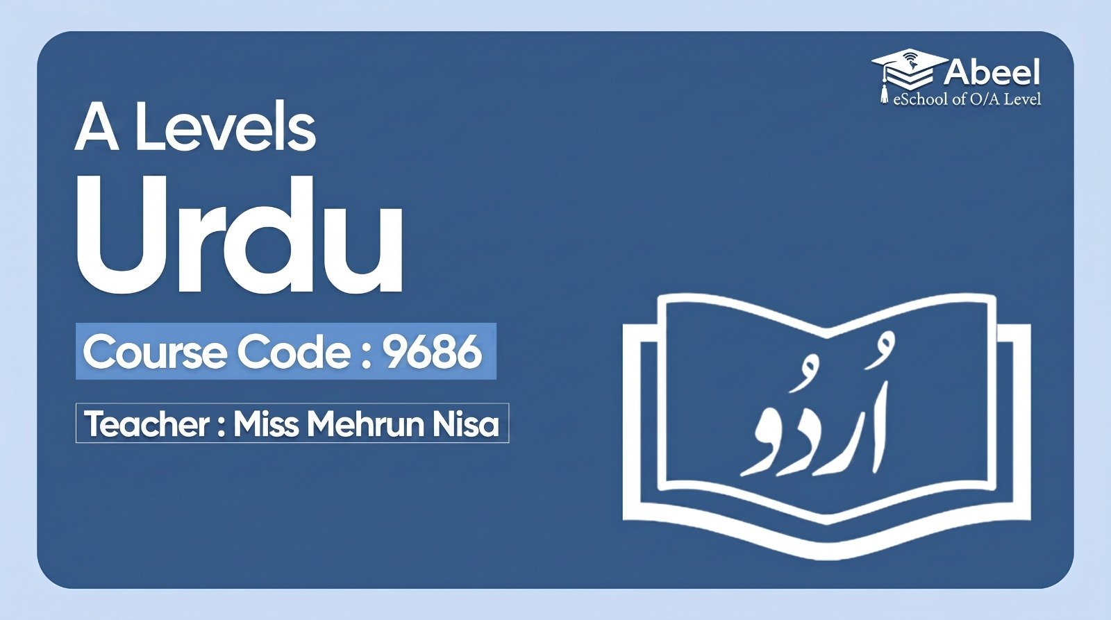 Urdu A-Level (Cambridge 9686)