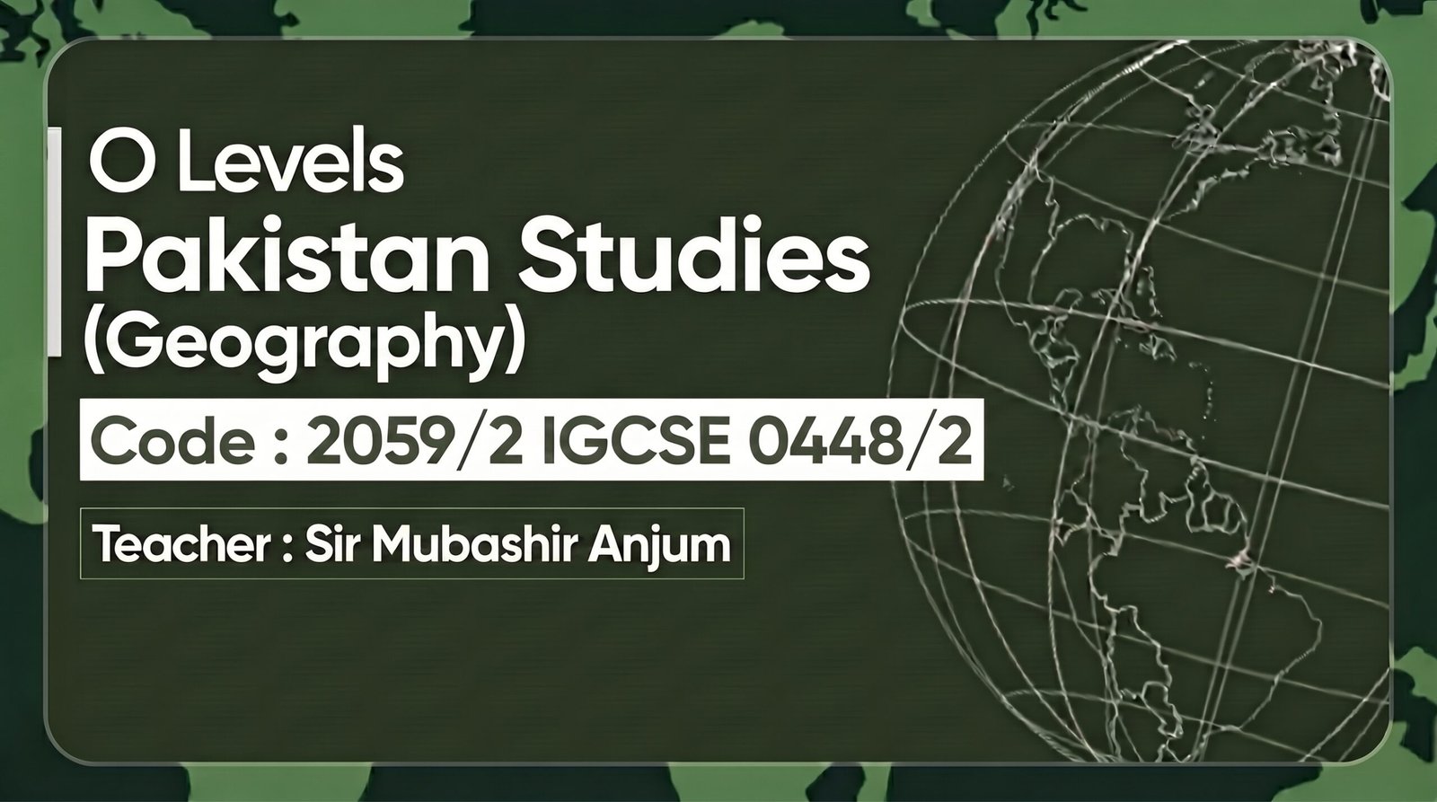 Geography O level (Oct-Nov)
