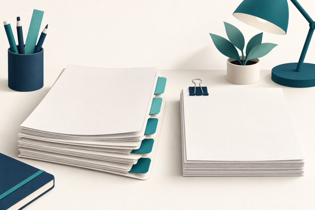 Paper-cut study illustration accompanying Topical or Yearly Past Papers: Which Should You Use First?