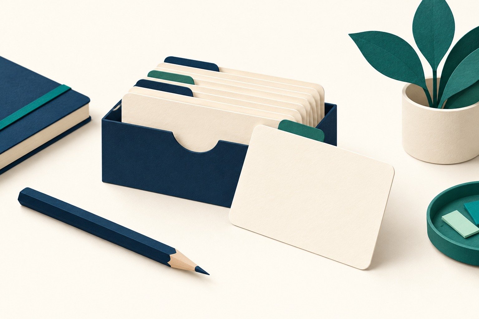 Paper-cut study illustration accompanying Why Your Past Paper Score Stops Improving and What to Check