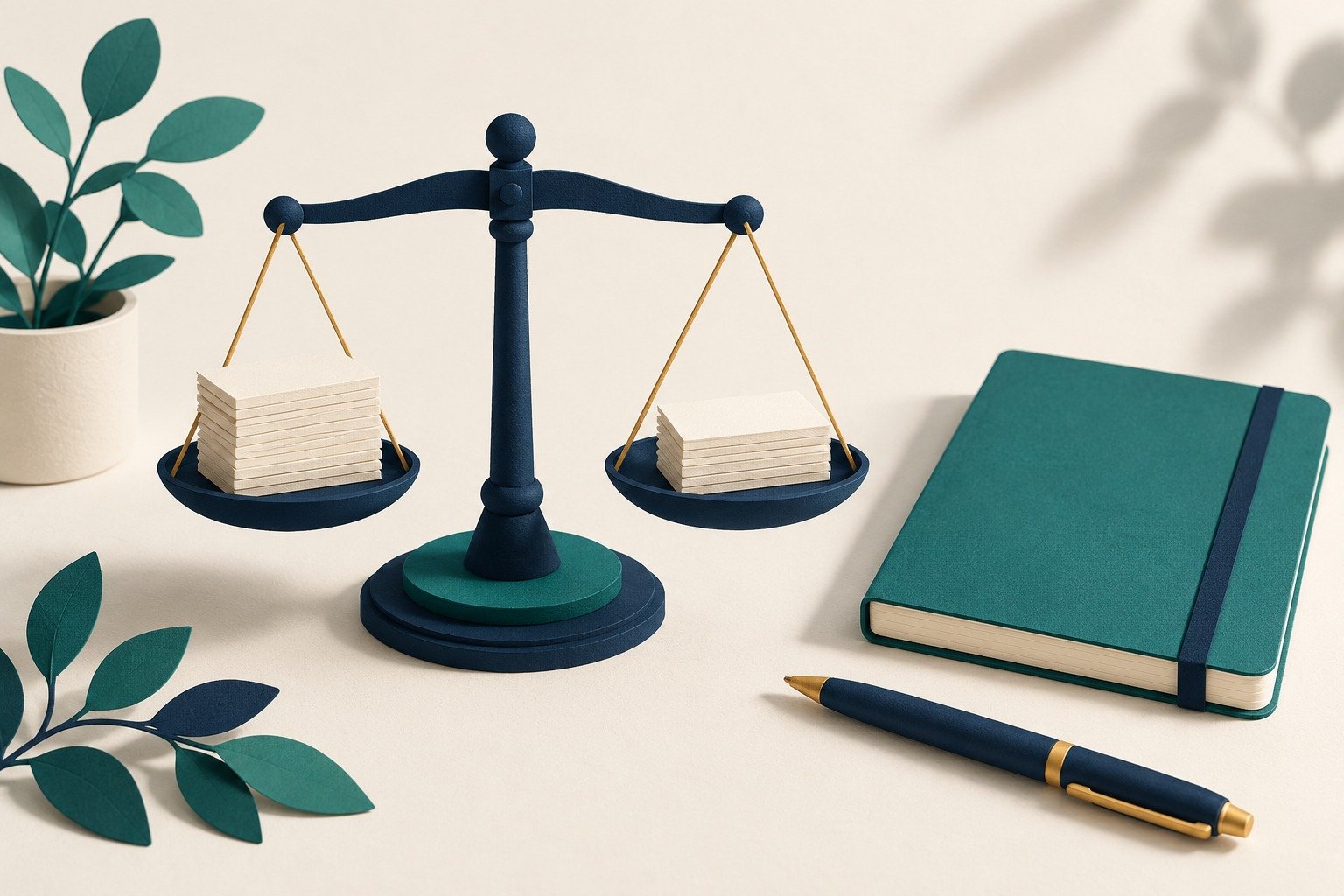 Paper-cut study illustration accompanying Mean and Standard Deviation: Compare Two Data Sets in Context