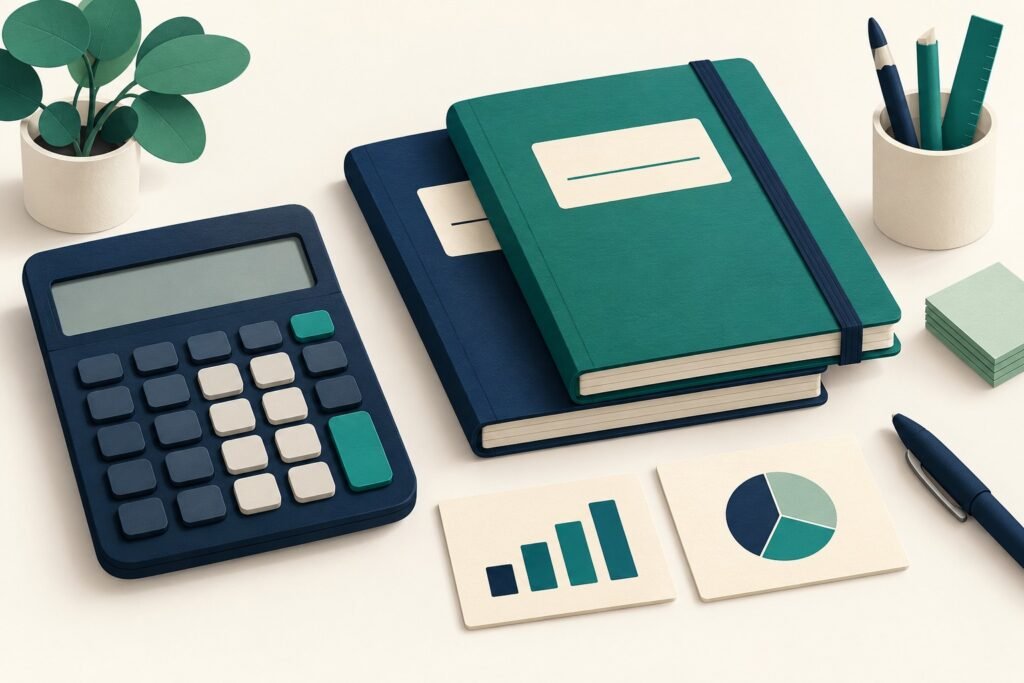 Paper-cut study illustration accompanying Accounting Ratios: Explain the Business Meaning Behind a Number