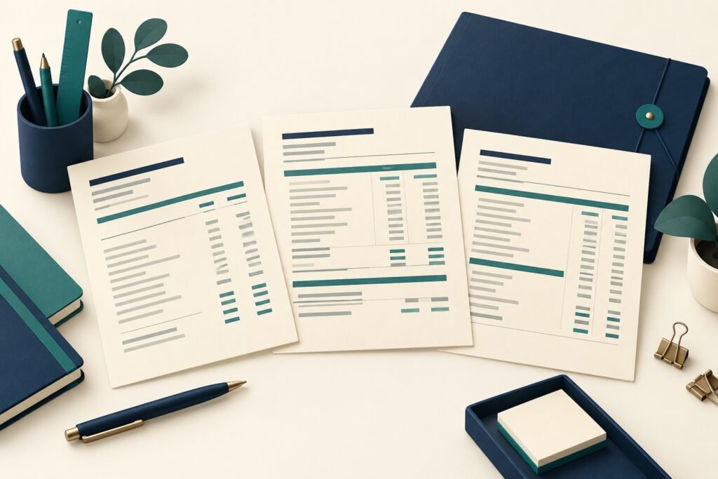 Paper-cut study illustration accompanying How to Present Financial Statements Clearly in an Exam