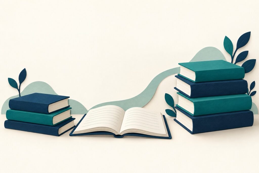 Paper-cut study illustration accompanying AS to A2 Accounting: How Your Revision Method Needs to Change