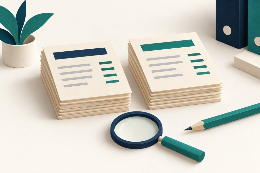 Paper-cut study illustration accompanying Variance Analysis: Build an Explanation from the Numbers