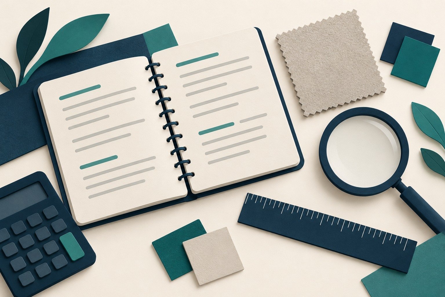 Paper-cut study illustration accompanying Variance Analysis: Build an Explanation from the Numbers