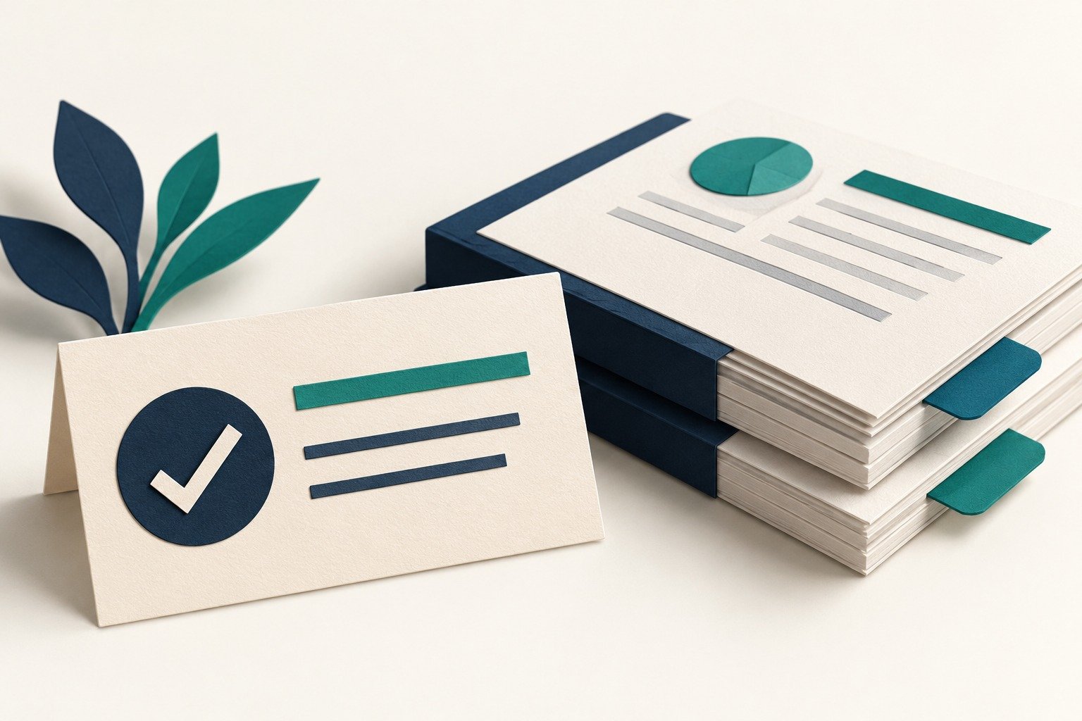 Paper-cut study illustration accompanying How to Answer an Accounting Recommendation Question