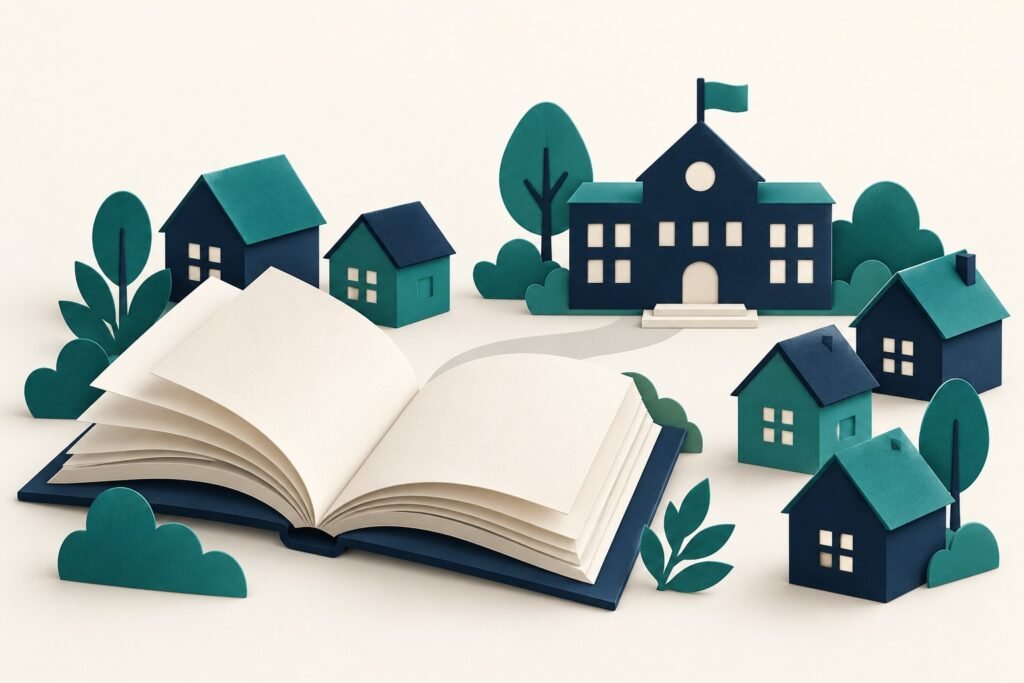 Paper-cut study illustration accompanying Socialisation: Build an Answer Beyond a Definition