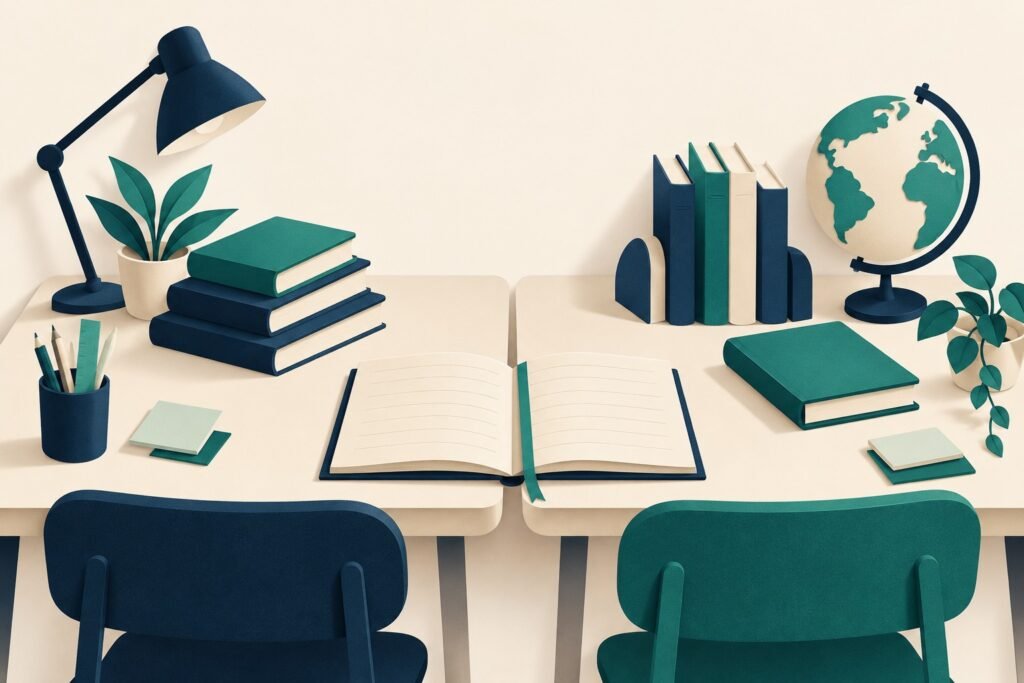 Paper-cut study illustration accompanying Education and Inequality: Develop a Sociological Explanation