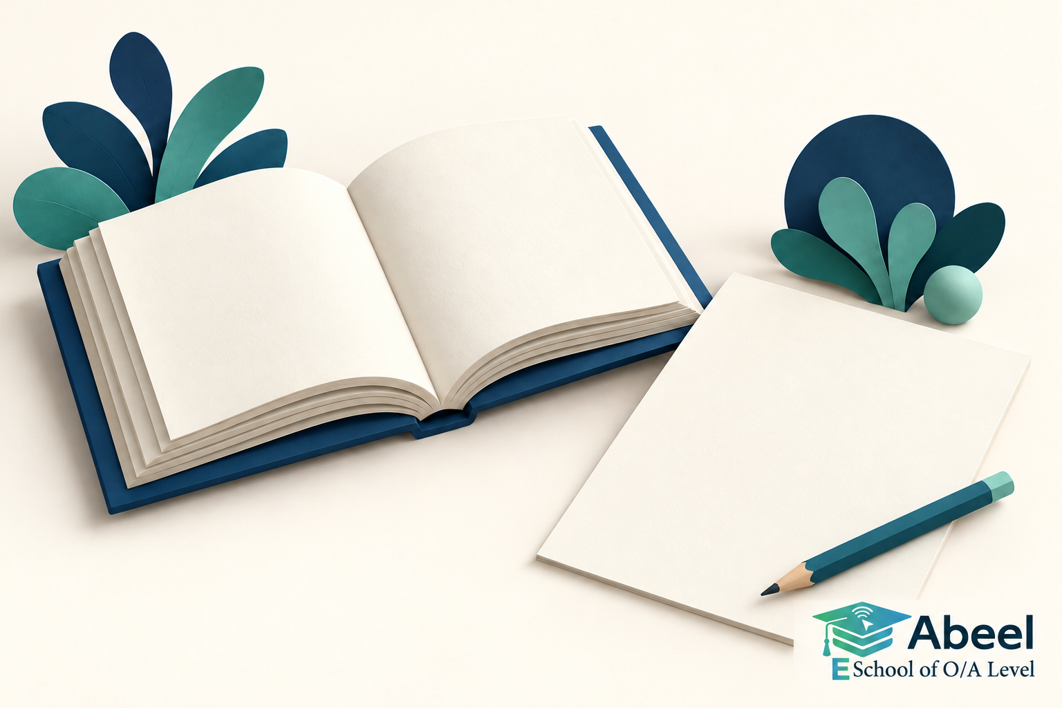 Paper-cut study illustration accompanying A Level Source Selection: Which Notes Deserve a Place in Your Revision Pack?