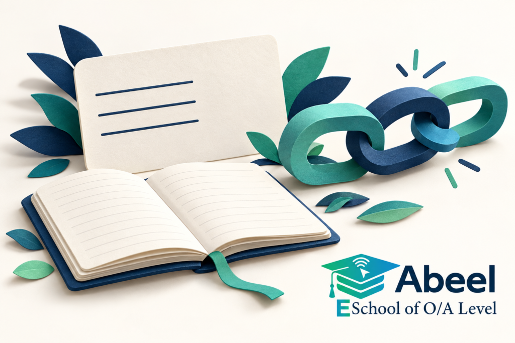Paper-cut study illustration accompanying How to Turn an A Level Definition into a Useful Explanation