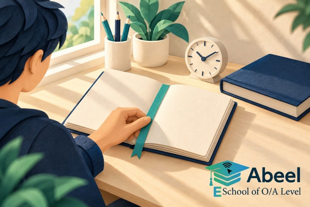 Paper-cut study illustration accompanying How to Revisit an A Level Topic You Thought Was Secure