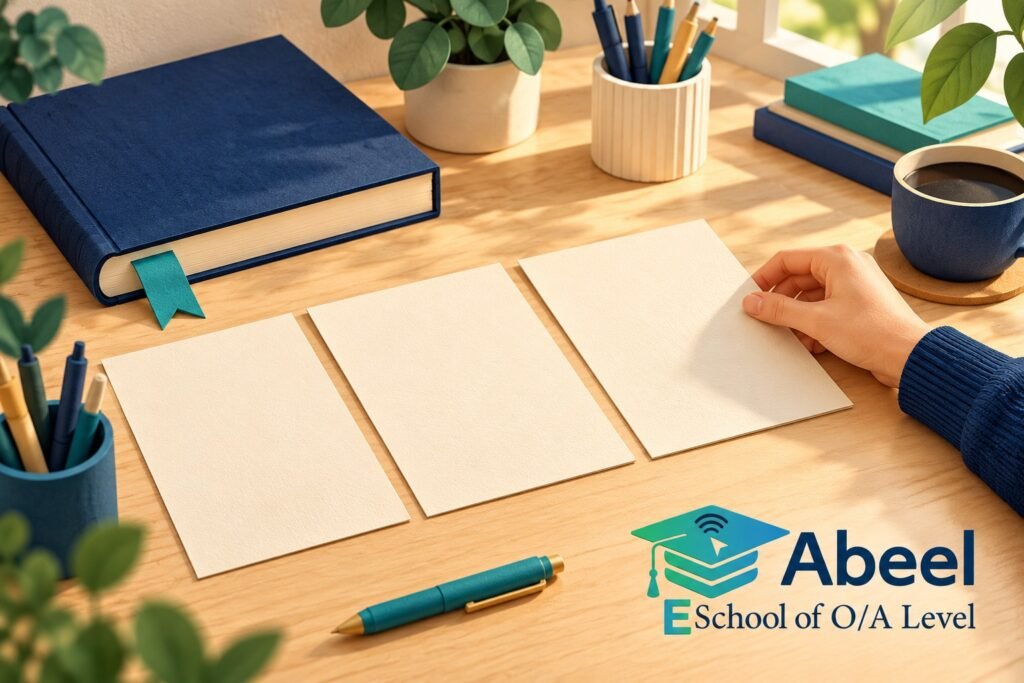 Paper-cut study illustration accompanying A Level Study Records: Track Independent Attempts Separately from Lesson Access