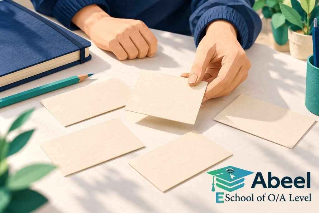 Paper-cut study illustration accompanying A Level Evidence Selection: Choose the Detail That Changes the Argument