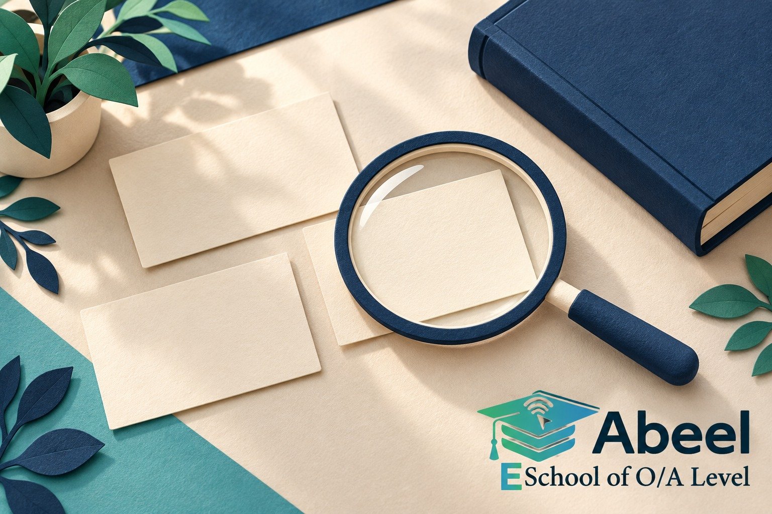 Paper-cut study illustration accompanying A Level Evidence Selection: Choose the Detail That Changes the Argument