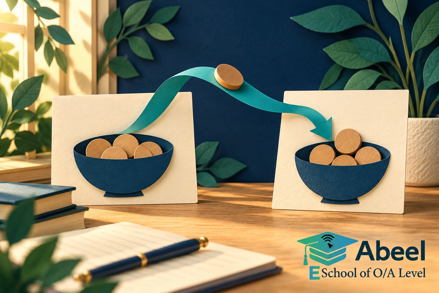 Paper-cut study illustration accompanying A Level Question Variations: Recheck the Method When One Condition Changes