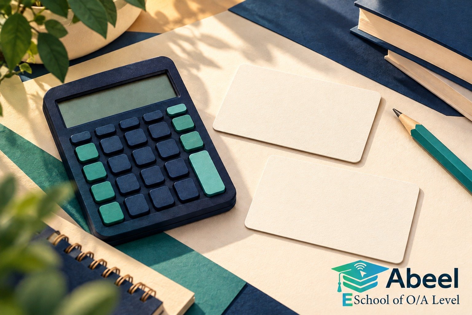 Paper-cut study illustration accompanying A Level Calculator Checks: Test the Result Without Repeating the Same Error