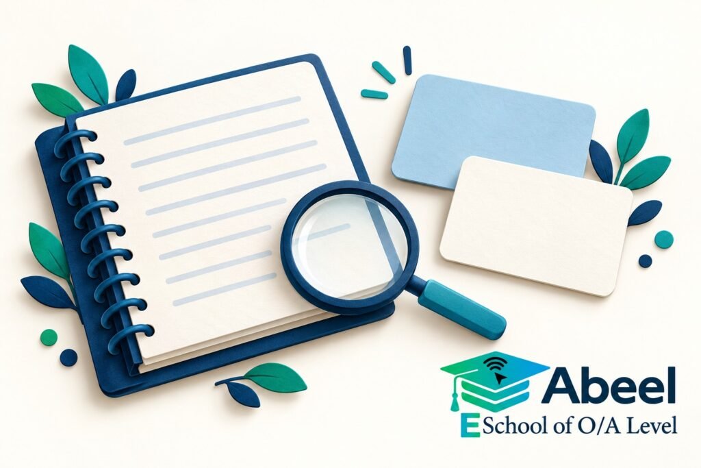 Paper-cut study illustration accompanying O and A Level Study in Khairpur: Investigate a Flat Score Before Adding More Work
