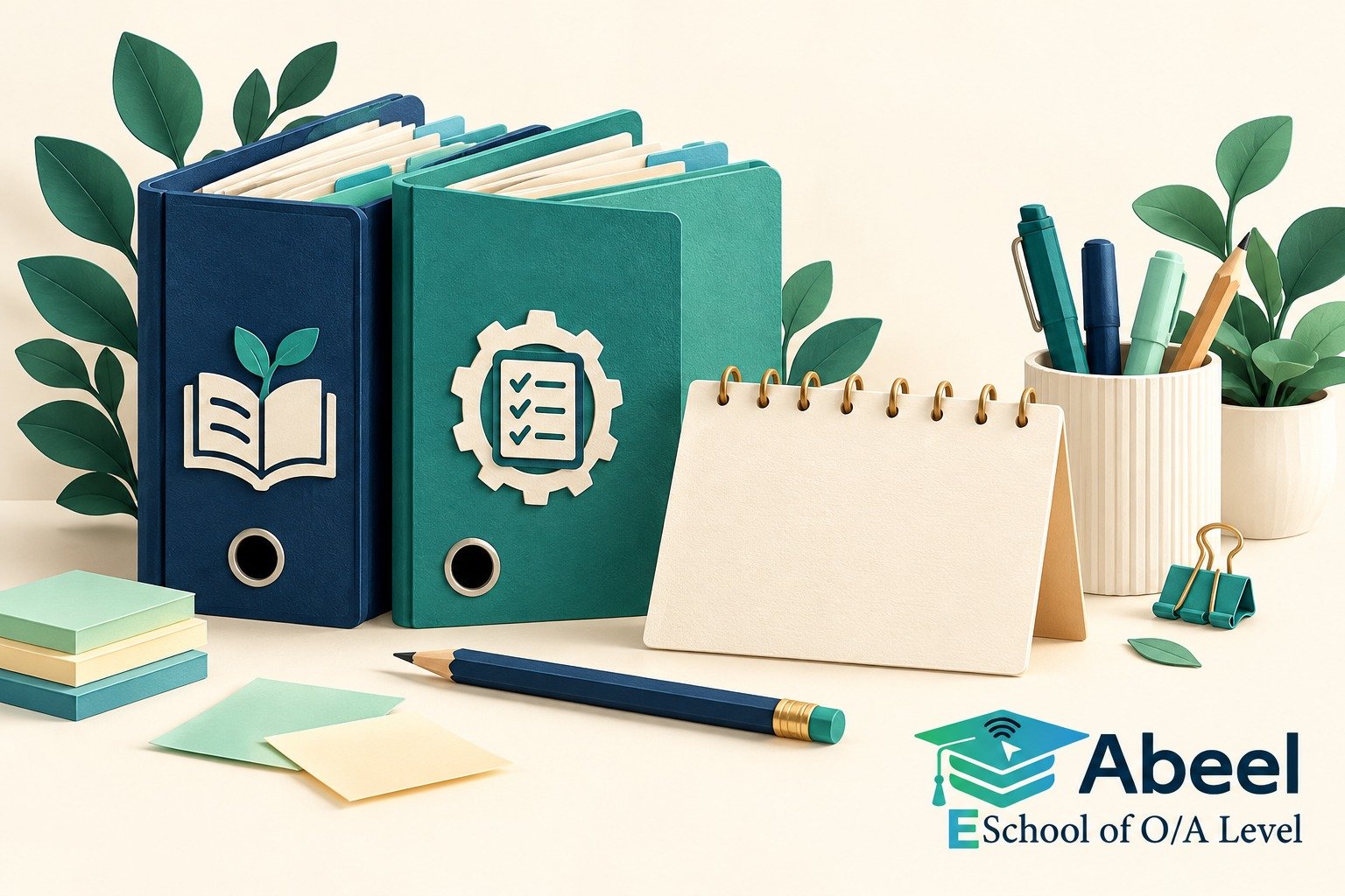 Paper-cut study illustration accompanying O and A Level Study in Dadu: Make the Final Review Week Manageable