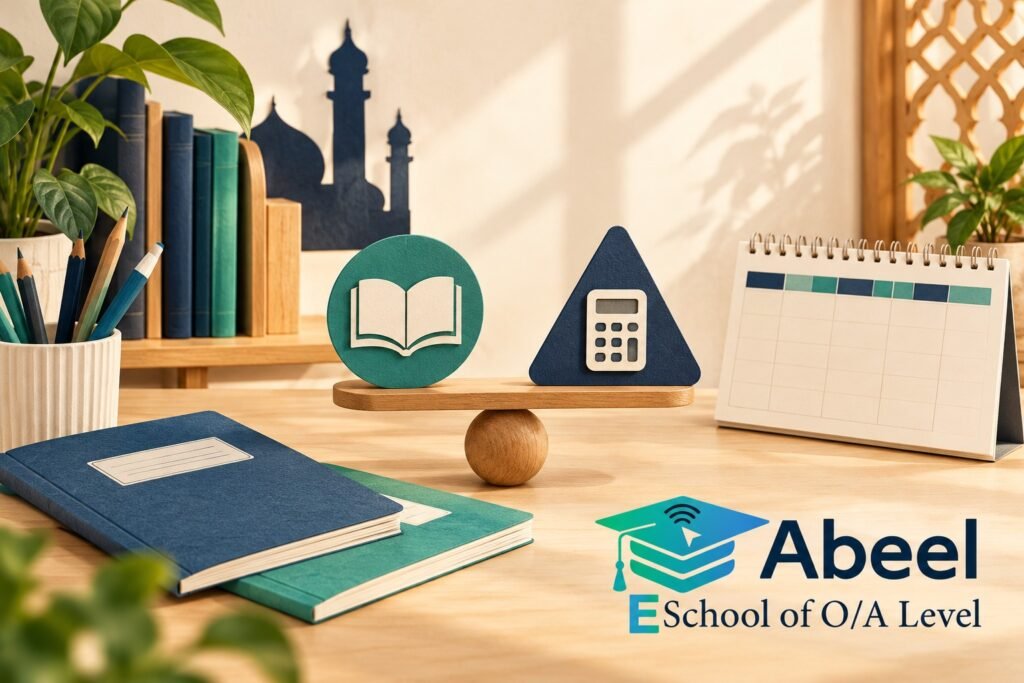Paper-cut study illustration accompanying O and A Level Study in Tando Allahyar: Choose Support That Teaches the Decision