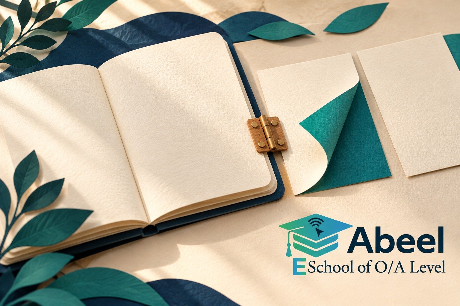 Paper-cut study illustration accompanying O and A Level Study in Umerkot: Connect Foundation Repairs to Current Lessons