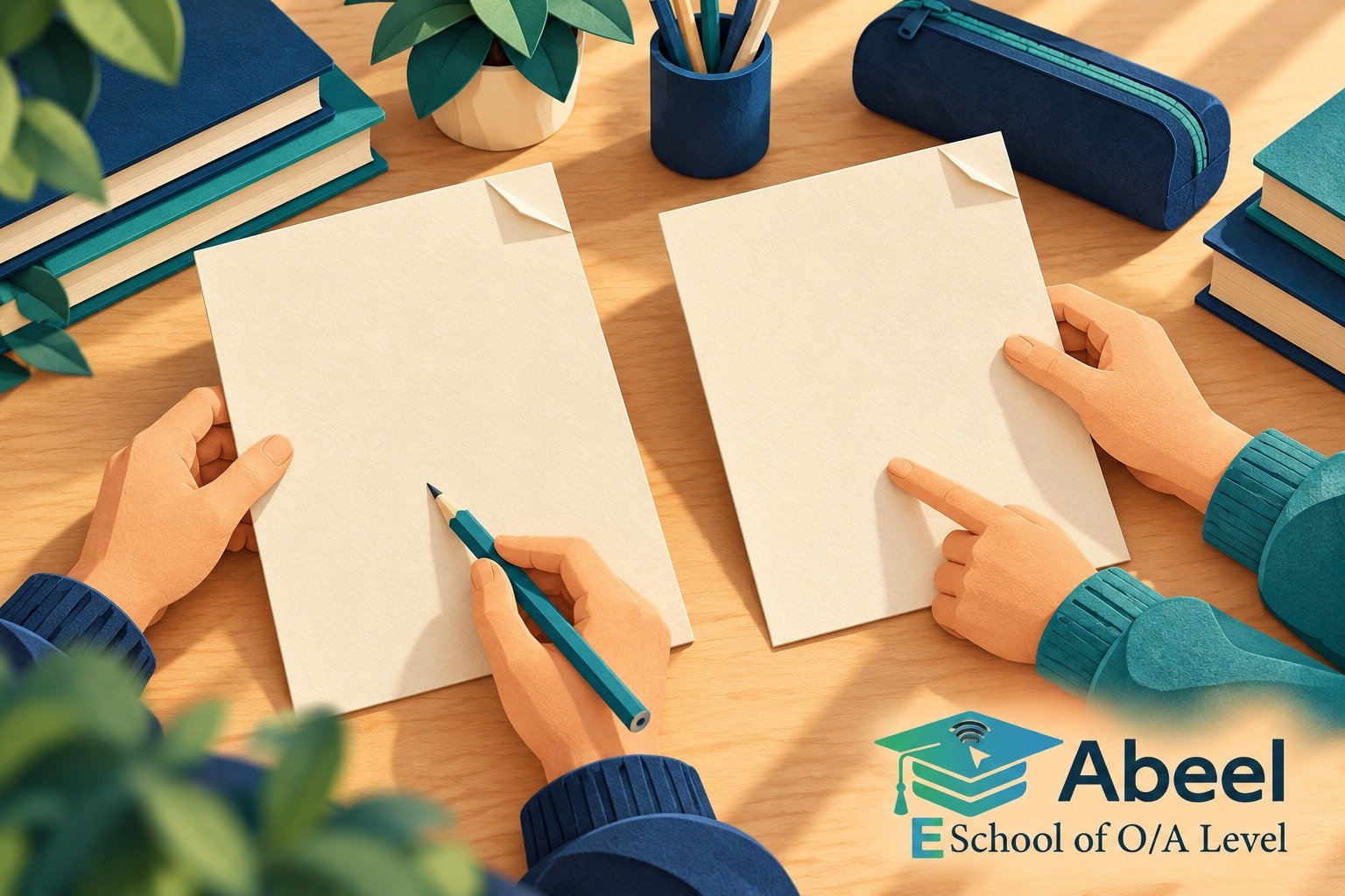 Paper-cut study illustration accompanying O and A Level Study in Badin: Check the Reading Step Before Adding More Calculation