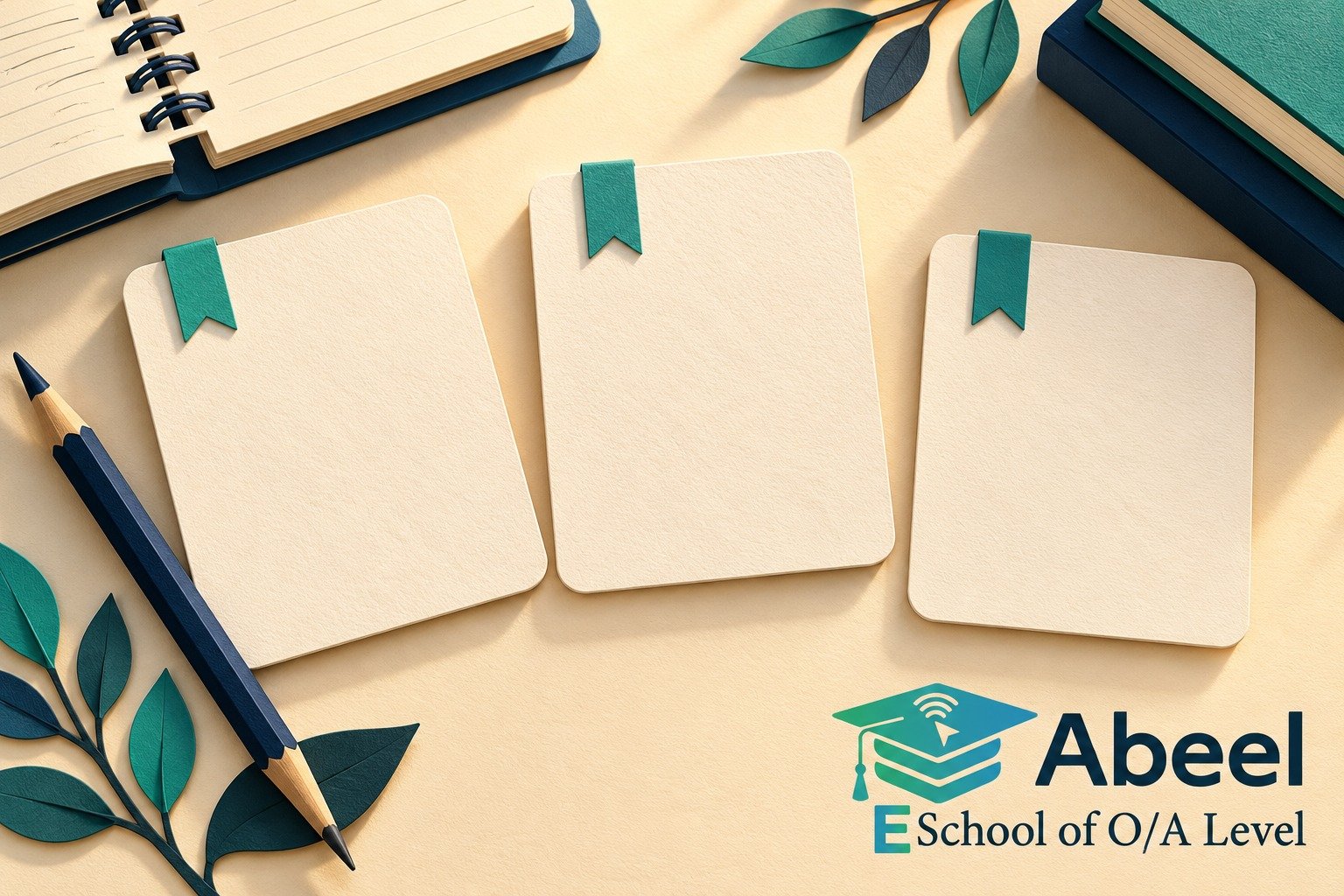 Paper-cut study illustration accompanying O and A Level Study in Hala: Choose a Small Practice Set with a Clear Purpose