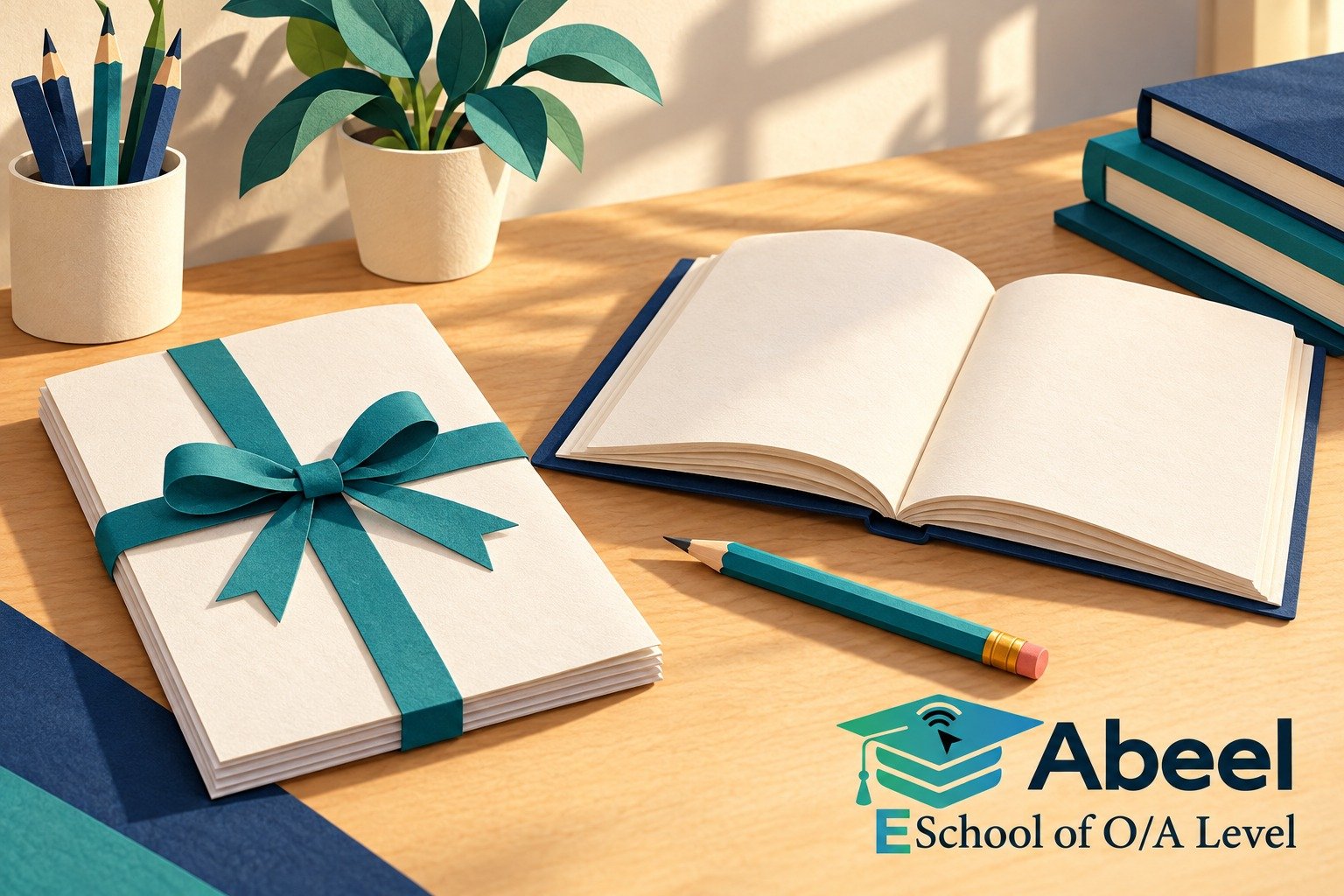 Paper-cut study illustration accompanying O and A Level Study in Shahdadpur: Use Answer Keys Without Hiding the Attempt