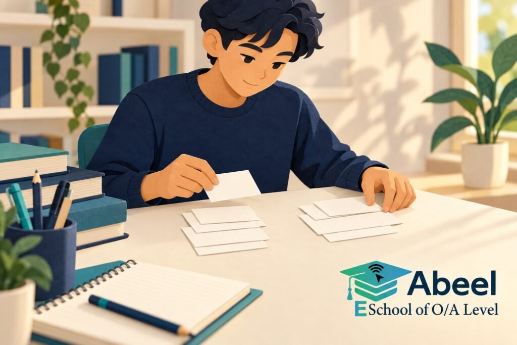 Paper-cut study illustration accompanying O and A Level Study in Lahore: Find the Decision Behind a Statistics Question