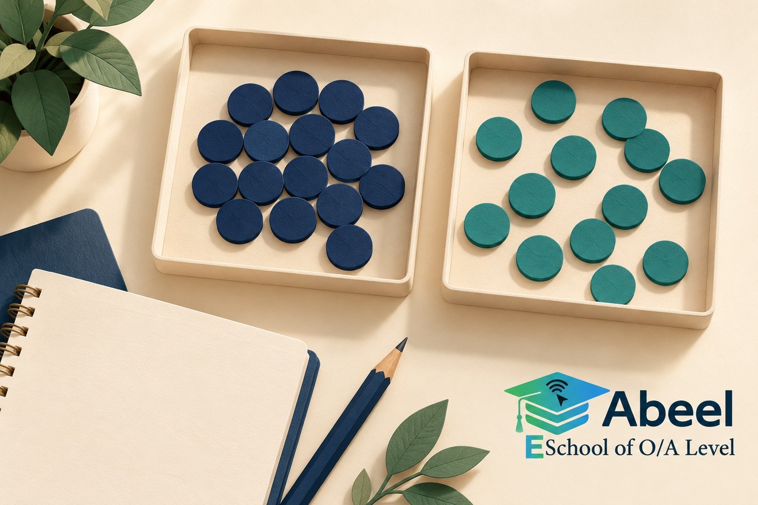 Paper-cut study illustration accompanying O and A Level Study in Sargodha: Compare the Average and the Variation Together