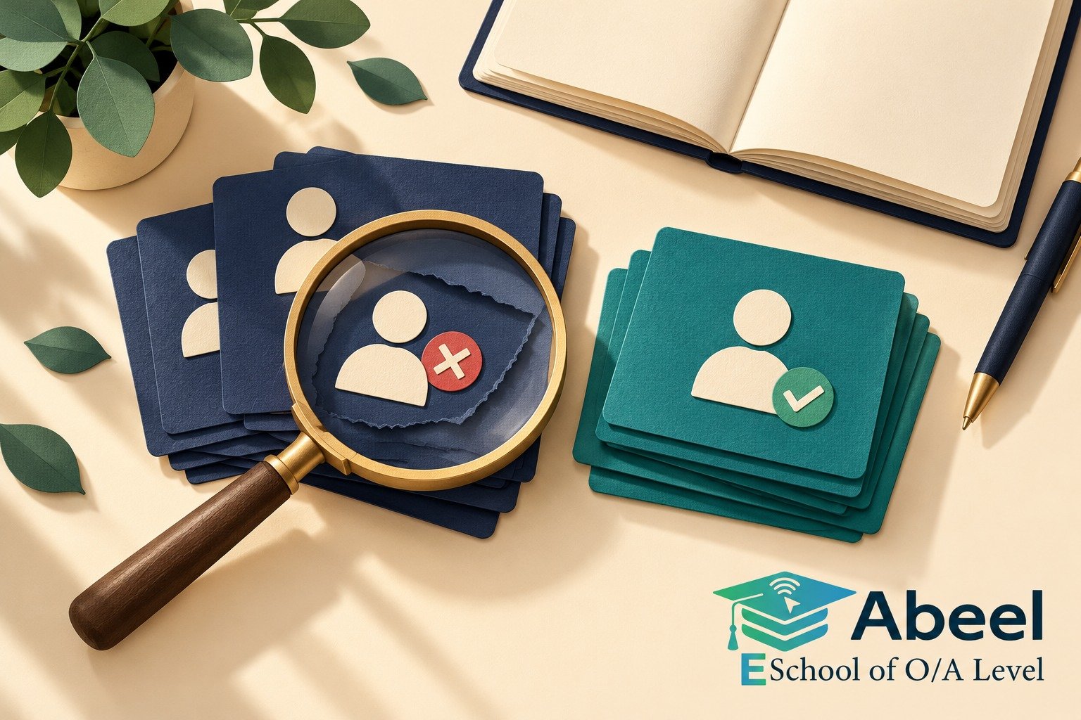 Paper-cut study illustration accompanying O and A Level Study in Dera Ghazi Khan: Ask What a Successful Check Actually Proves