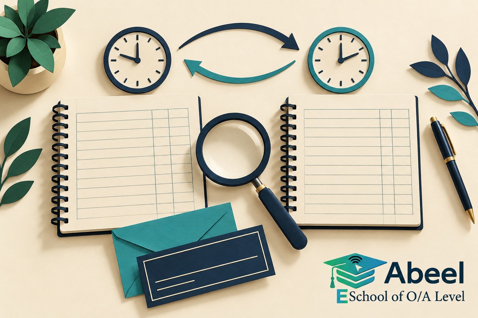 Paper-cut study illustration accompanying O and A Level Study in Gujrat: Compare Two Records Before Deciding One Is Wrong