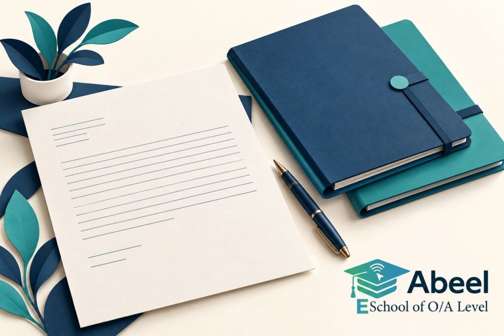Paper-cut study illustration accompanying Karachi Private Candidates: Prepare an Exam-Provider Enquiry Before Choosing Subjects