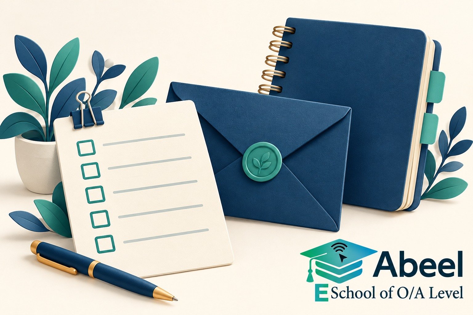 Paper-cut study illustration accompanying Karachi Private Candidates: Prepare an Exam-Provider Enquiry Before Choosing Subjects