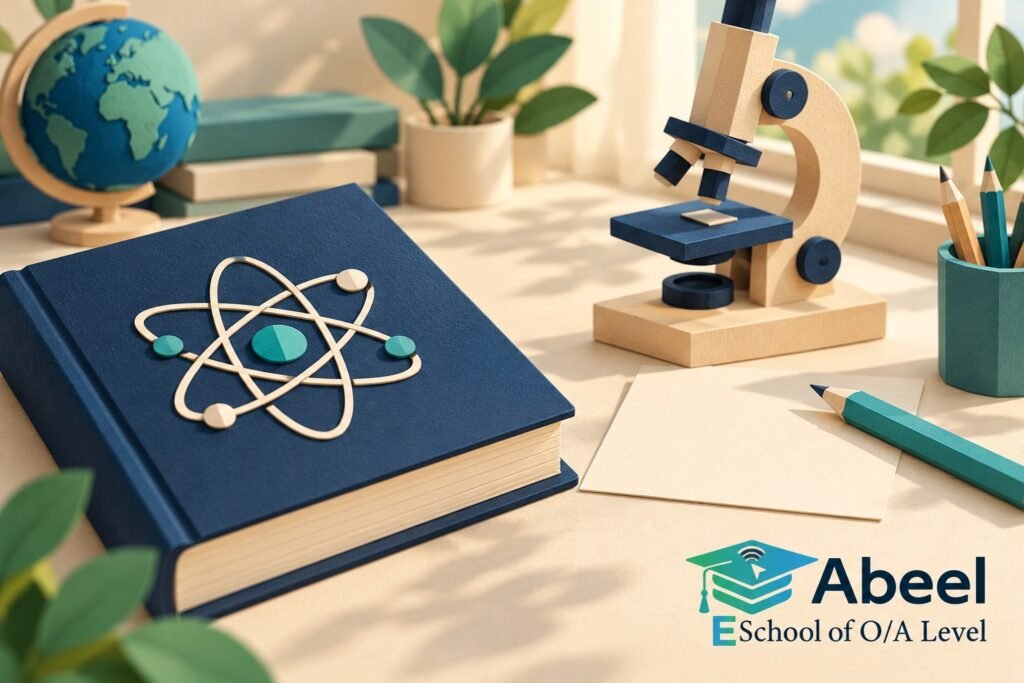 Paper-cut study illustration accompanying Karachi Science Students: Prepare Questions About Practical Support