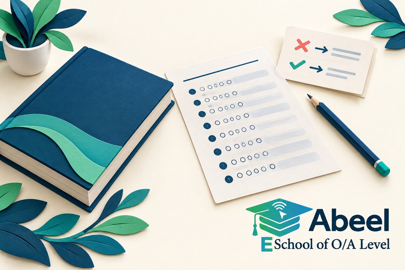 Paper-cut study illustration accompanying Mirpur Khas Student Practice Plan: Change the Instruction, Change the Answer