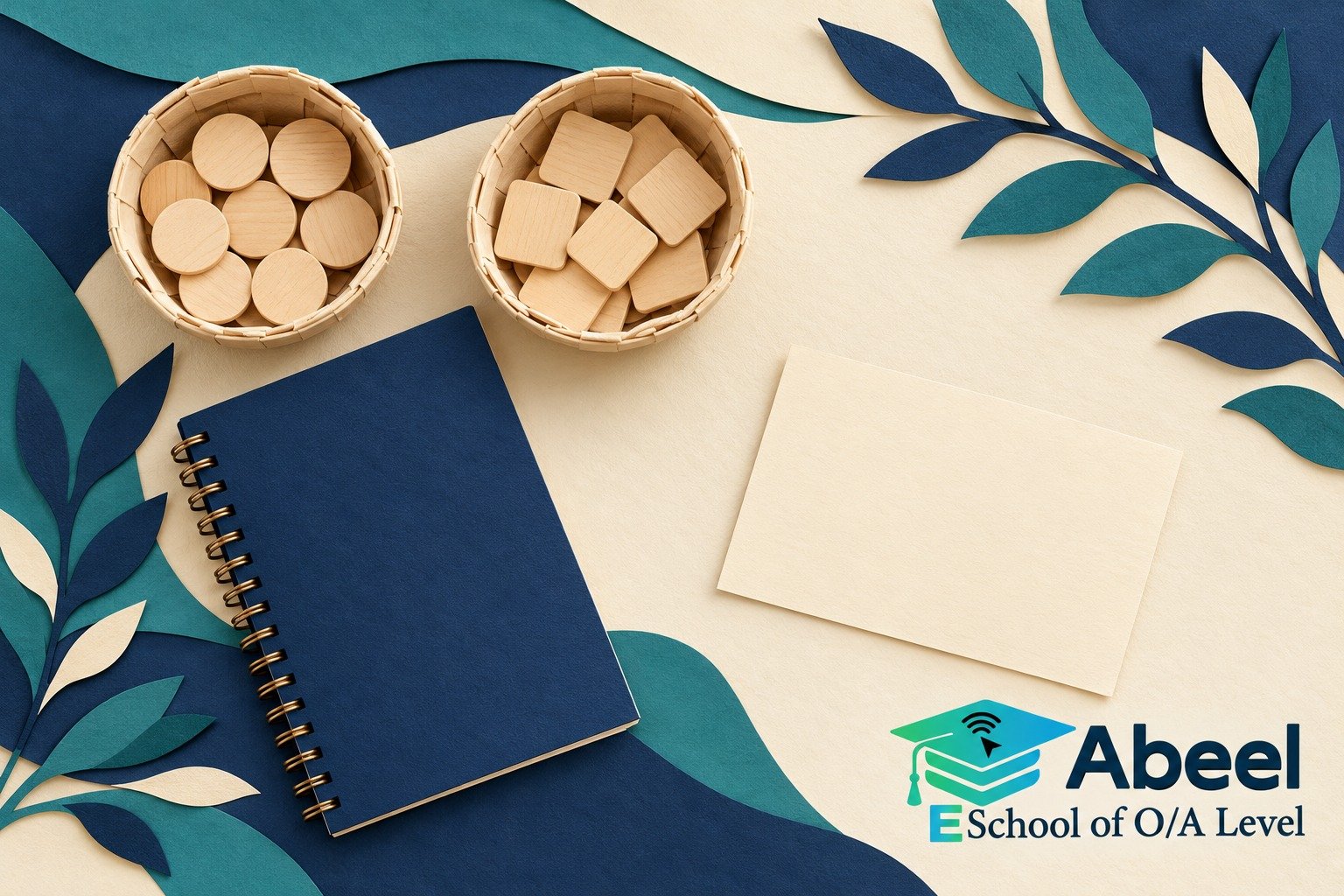 Paper-cut study illustration accompanying Thatta Student Practice Plan: Translate a Word Problem into an Equation