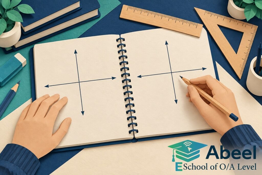 Paper-cut study illustration accompanying Sanghar O Level Vectors: Separate Position, Displacement and Length
