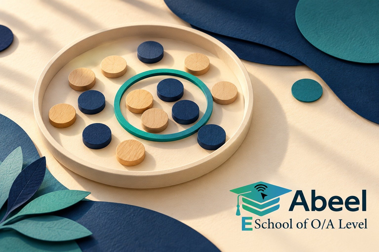 Paper-cut study illustration accompanying Rawalpindi AS Conditional Probability: Count the Outcomes Left by the Information