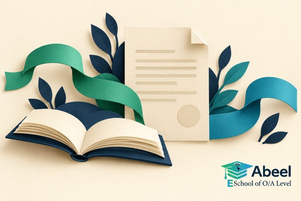 Paper-cut study illustration accompanying Kasur Accounting Practice: Put Accruals and Prepayments in the Correct Period
