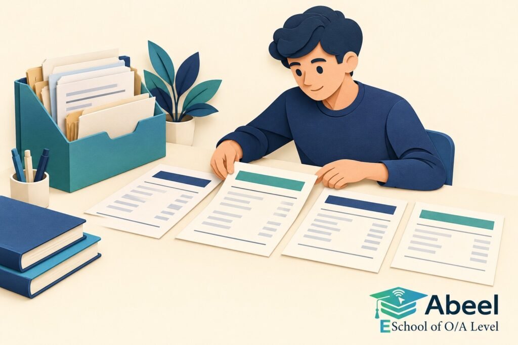 Paper-cut study illustration accompanying Hafizabad Accounting Practice: Present Financial Statements with Traceable Workings