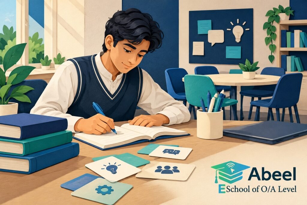 Paper-cut study illustration accompanying O Level Sociology concepts in Mianwali: Show How a Sociological Concept Operates