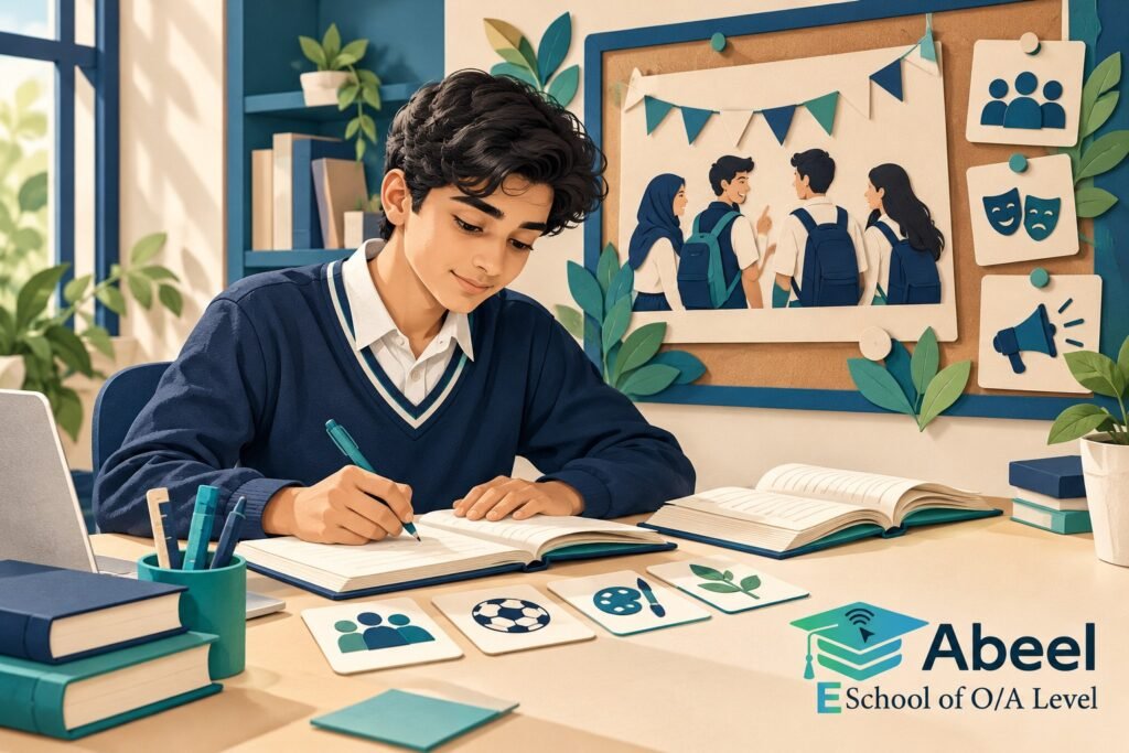 Paper-cut study illustration accompanying Socialisation practice in Lodhran: Link Agents, Mechanisms and Learned Behaviour