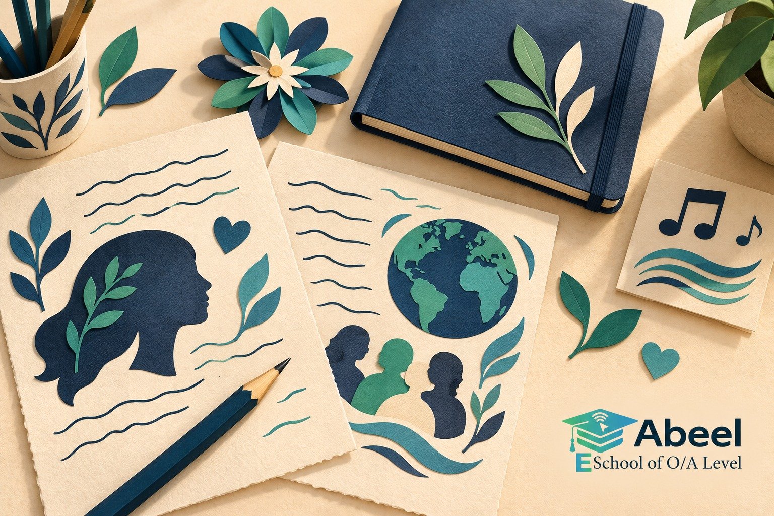 Paper-cut study illustration accompanying Culture and identity practice in Vehari: Explain Shared Culture and Individual Variation
