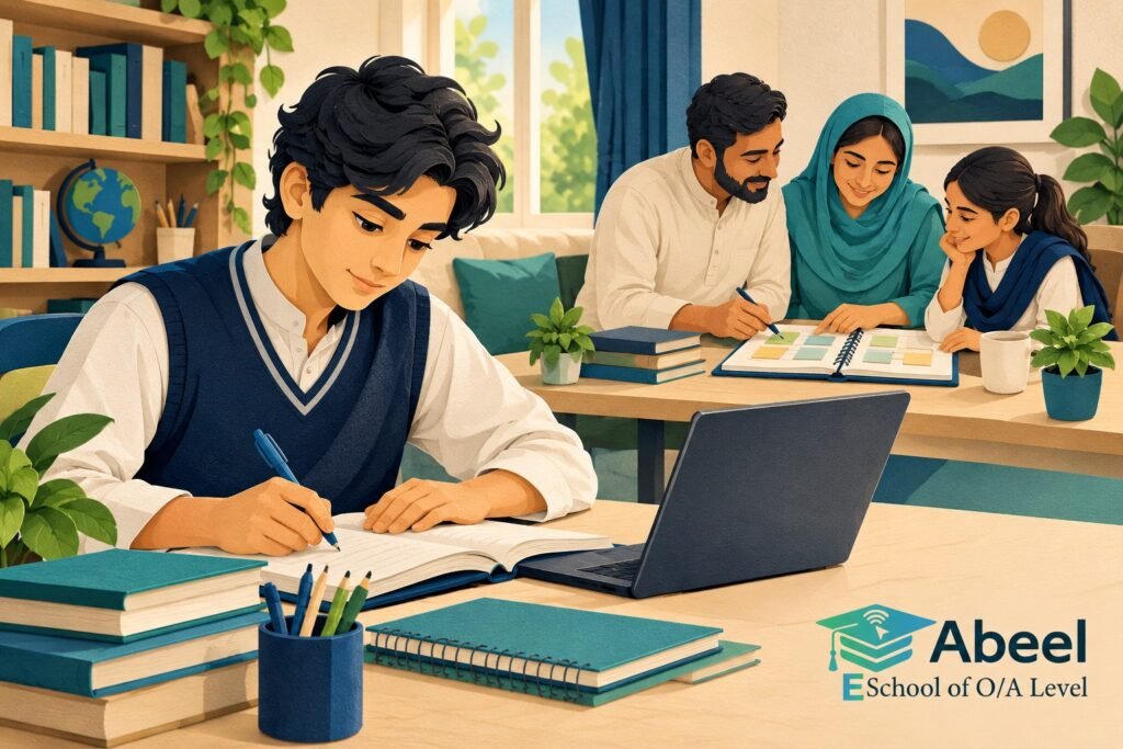 Paper-cut study illustration accompanying Sociology family perspectives in Pakpattan: Keep the Family Question Constant Across Perspectives