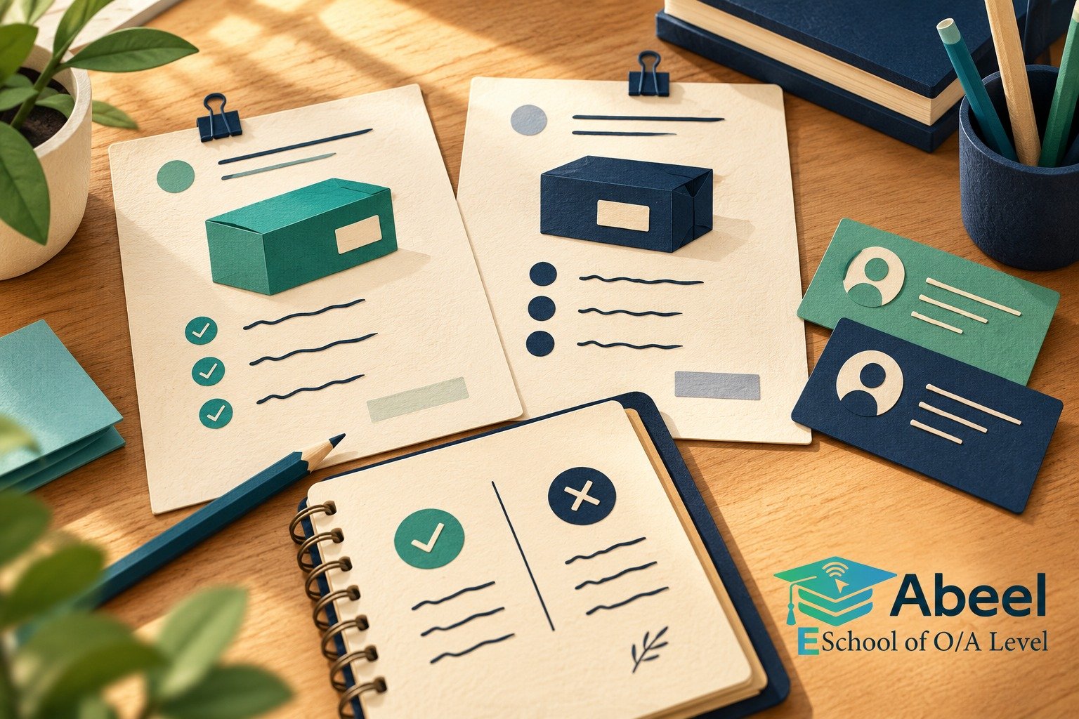 Paper-cut study illustration accompanying A Level Business evaluation in Quetta: Evaluate the Business Decision Through a Threshold